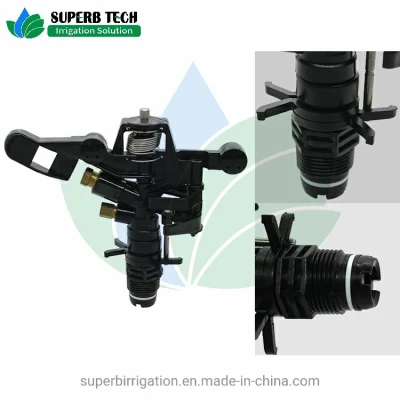  Plastic Adjustable Full Circle Impact Sprinkler for Garden Irrigation Tool
