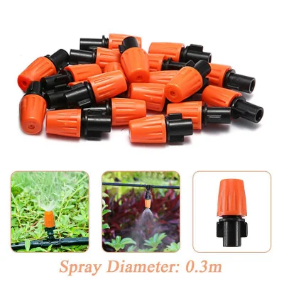 Spray Nozzle Emitter Three Way Connector Micro Sprayer Dripper Mist Sprinkler Garden Drip Irrigation Atomization Nozzle