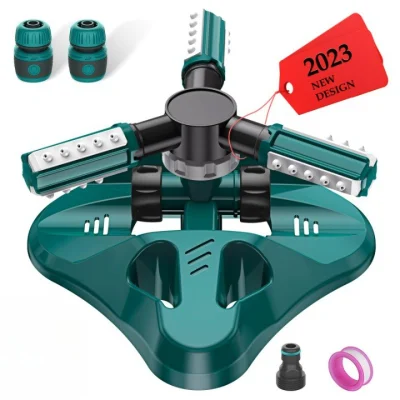  New Design Automatic 360 Degree Rotating Irrigation Grass Hose Yard Garden Sprinkler