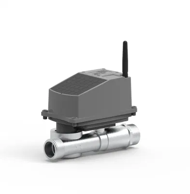  Solar Powered Built in Water Flow Meter Smart Water Valve with Lora Communication