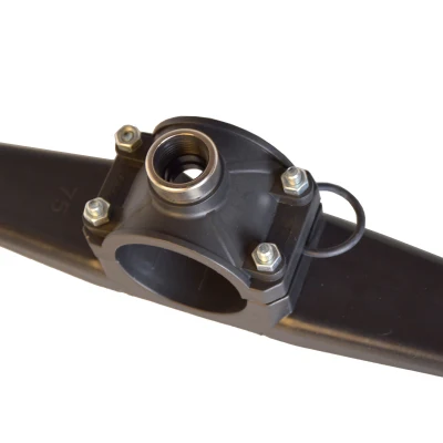 Pn16 Farm Irrigation Systems ISO9001 Irriplast Brand 50-100mm HDPE Female Saddle Base