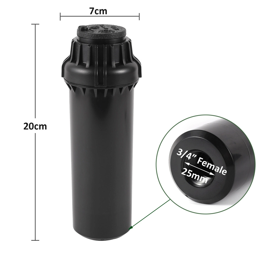 Garden 40-360 Degree Adjustable 3/4 Inch Female Thread Lawn Rotor Pop-up Sprinkler with 12PCS Replacement Nozzle