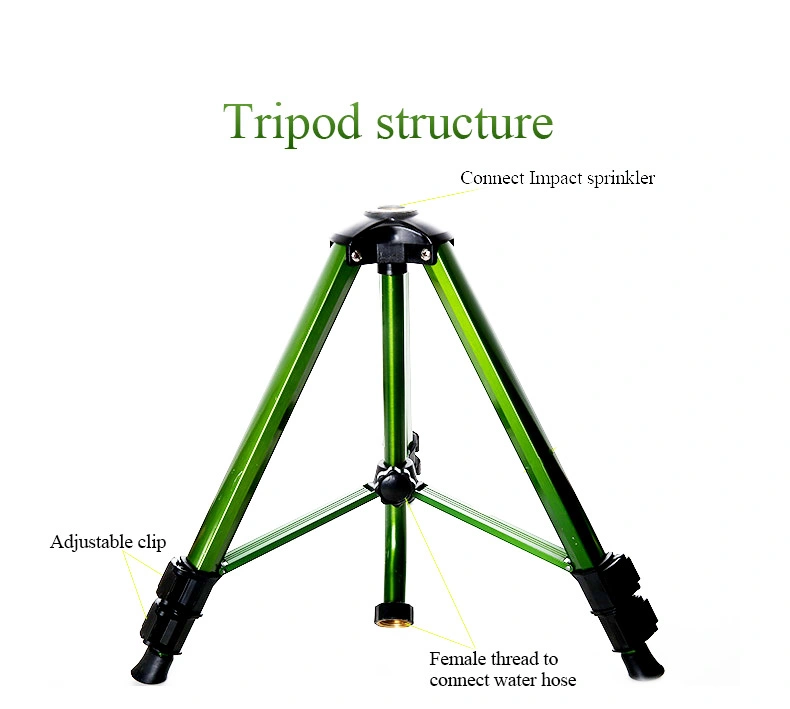 Brass Impact Impulse Sprinkler with Telescopic Aluminum Tripod