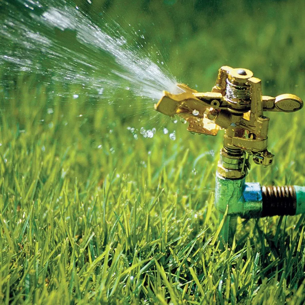 Metal Water Impact Sprinkler with Spike for Lawn.