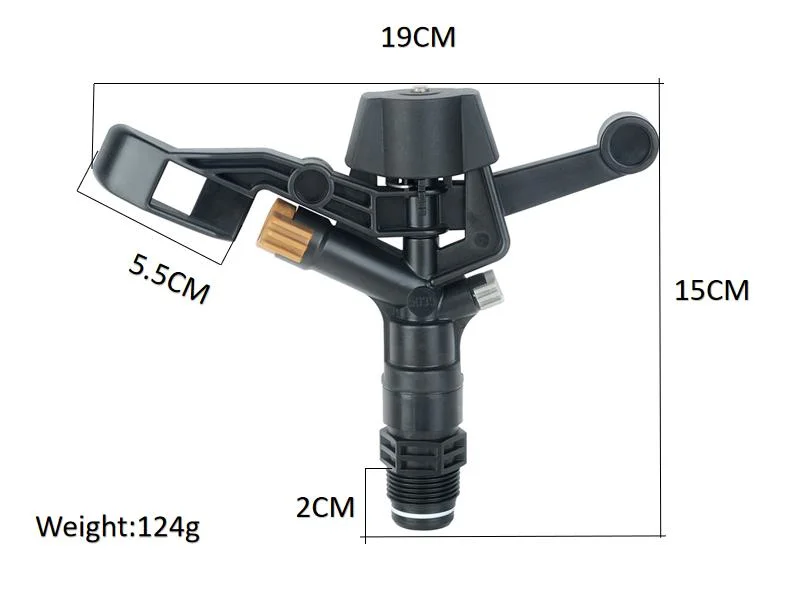 3/4 Irrigation Water Impact Spinning Install Outdoor Sprinkler