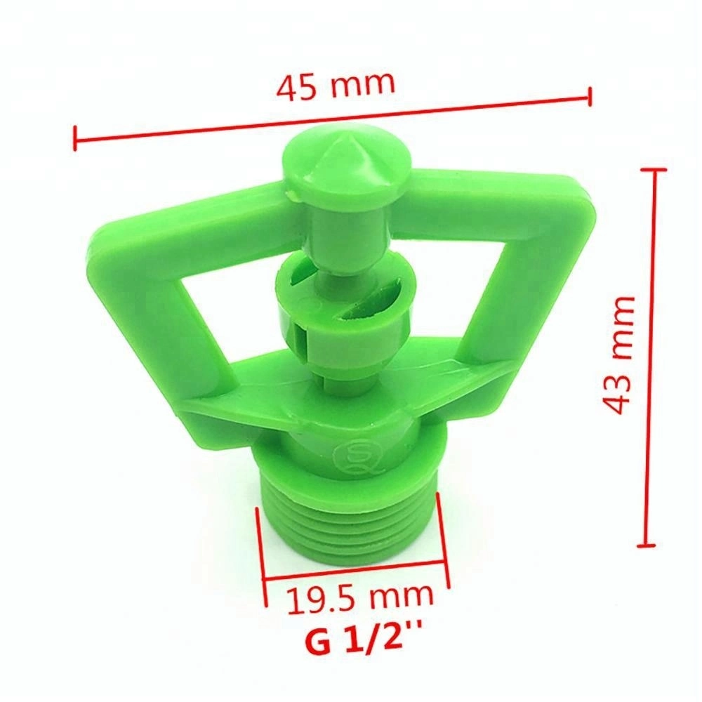 Plastic Garden Rotating 1/2 Inch Male Thread Lawn Watering Irrigation System Micro Mini Sprinkler