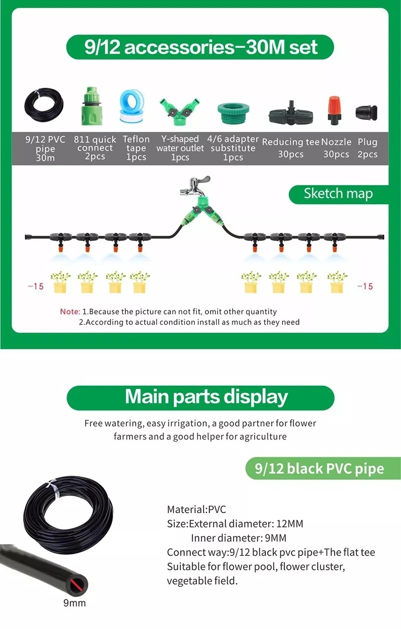 Cost-Effective Plastic Mini Rotating Micro Sprinkler Irrigation System for Greenhouse