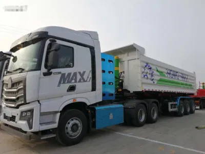  Fuerte Sinotruk Howomax lujo 6X4 de la naturaleza del tractor camión de gas GNC