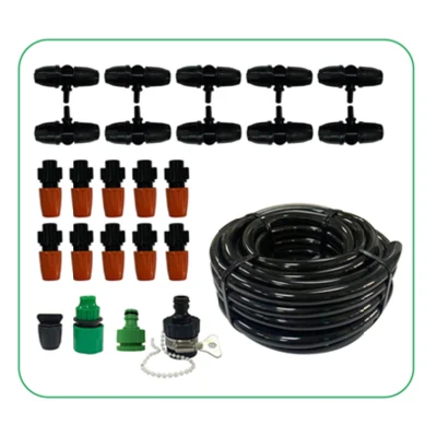 Kit de riego automático para microrociadores para contenedor y goteo de jardín