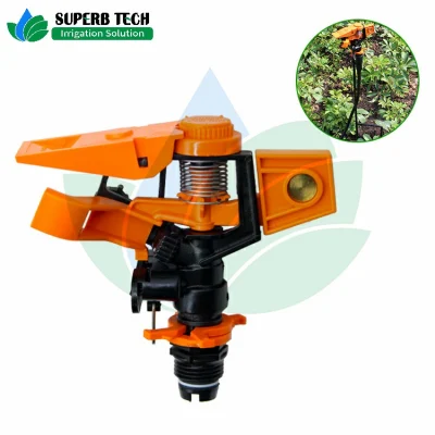 Riego de jardín rociador de impacto plástico Ahorro de agua rociador ajustable