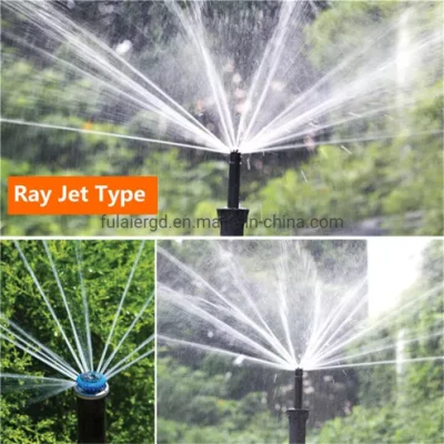 360 pulgadas rosca hembra Sprinkler de 1/2 grados automático Boquilla de rayos de chorro de dispersión de riego de césped