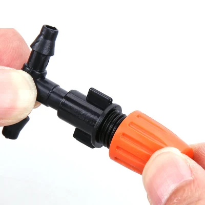 Spray de micro riego Drippers Flujo ajustable ajustable jardín, riego por goteo de rociadores Mister cabezas con riego por goteo en t 3 Kit de nebulización