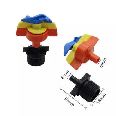 Gira 360 grados de efecto invernadero de boquilla pulverizadora riego rosca macho de 1/2&quot; girando la boquilla de neblina de equipos de riego de rociadores