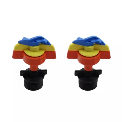 Gira 360 grados de efecto invernadero de boquilla pulverizadora riego rosca macho de 1/2&quot; girando la boquilla de neblina de equipos de riego de rociadores