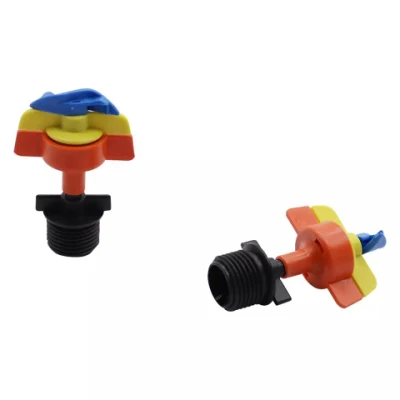 Gira 360 grados de efecto invernadero de boquilla pulverizadora riego rosca macho de 1/2&quot; girando la boquilla de neblina de equipos de riego de rociadores