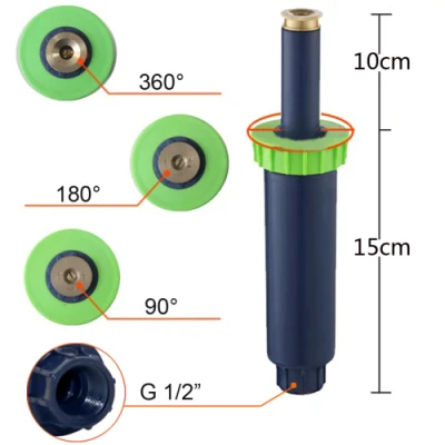 1/2 pulgadas rosca hembra riego de césped 360 grados Pop up Rociador rociador automático de agua de jardín
