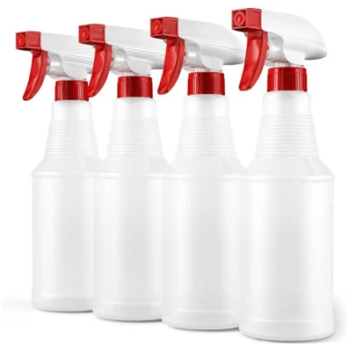 4 Pack de frascos de pulverización vacíos rellenables para soluciones de limpieza