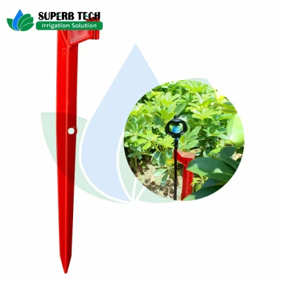  Precio de fábrica Red 30cm Plastic Clip estaca para Micro rociador Accesorio de riego de césped de jardín