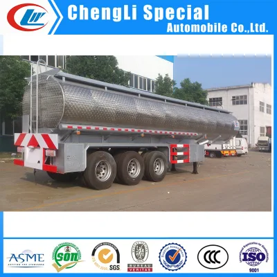  3 ejes de acero inoxidable 50000 litros de petróleo crudo semi remolque cisterna