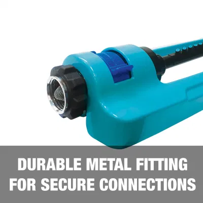 Promoción Metal base oscilante Spray ajustable 3600-Square Foot Coverage Garden Rociador