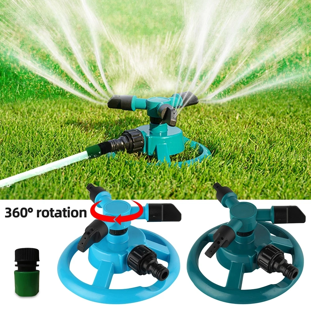 Garden Lawn Sprinkler Head Household 360 Automatic Rotating Agricultural Plastic Roof Cooling Sprinkler Spray Head