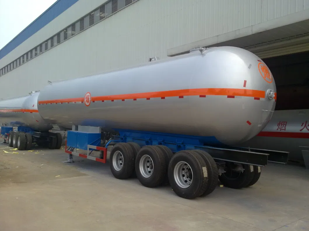 Sinotruk 3 Axles 55000 Liters LPG Tanker Semi Trailer Transport