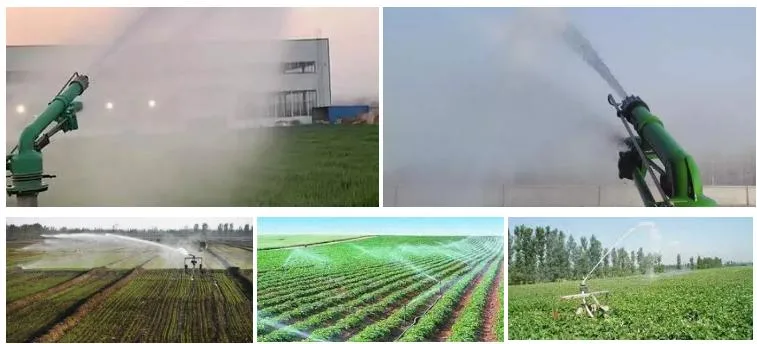 Hot Selling 120m Farm Irrigation Dust Removal Rain Gun Agriculture Big Gun Sprinkler for Large Irrigation