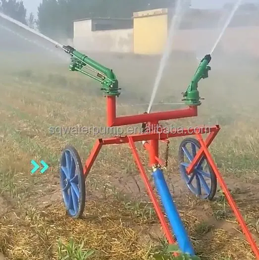 Automatic Mobile Agricultural Sprinkler Hose Reel Irrigation System Used in Large Farm