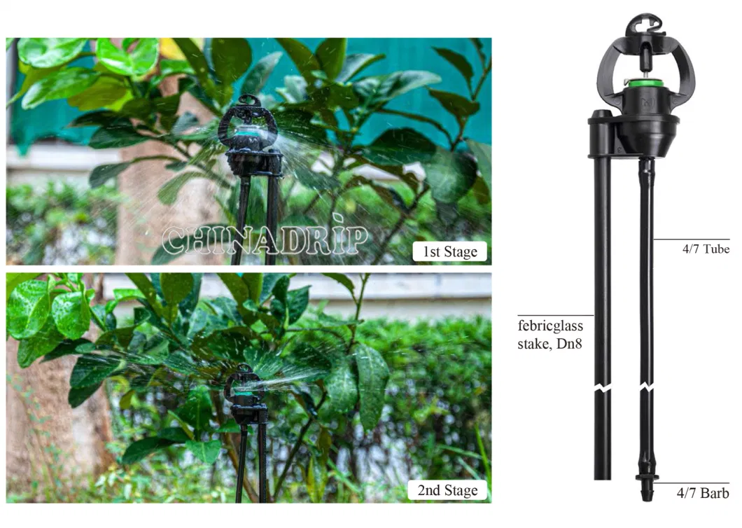 Irrigation Sprinkler System 1/2 Inch Pressure Compensated Drip Irrigation Mini Sprinkler Heads for Agricultural Irrigation