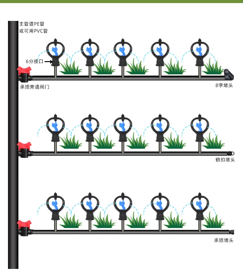 China Cheep Micro Agriculture Irrigation System Sprinkler Head Plastic Water Nozzle