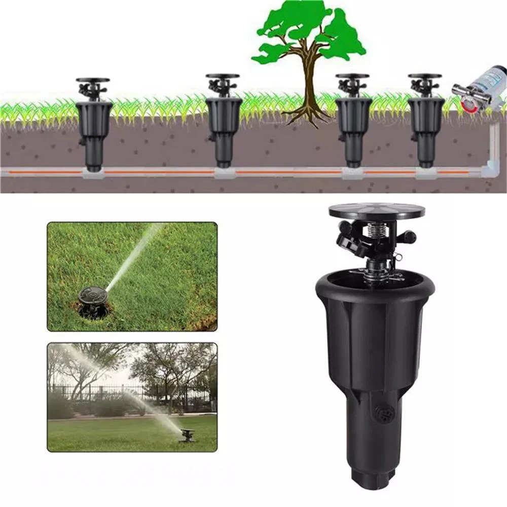 1/2 3/4 Inch Female Thread Pop up Water Rotary Sprinkler Lawn Farmland Automatic Irrigation Impact Nozzle Sprinkler