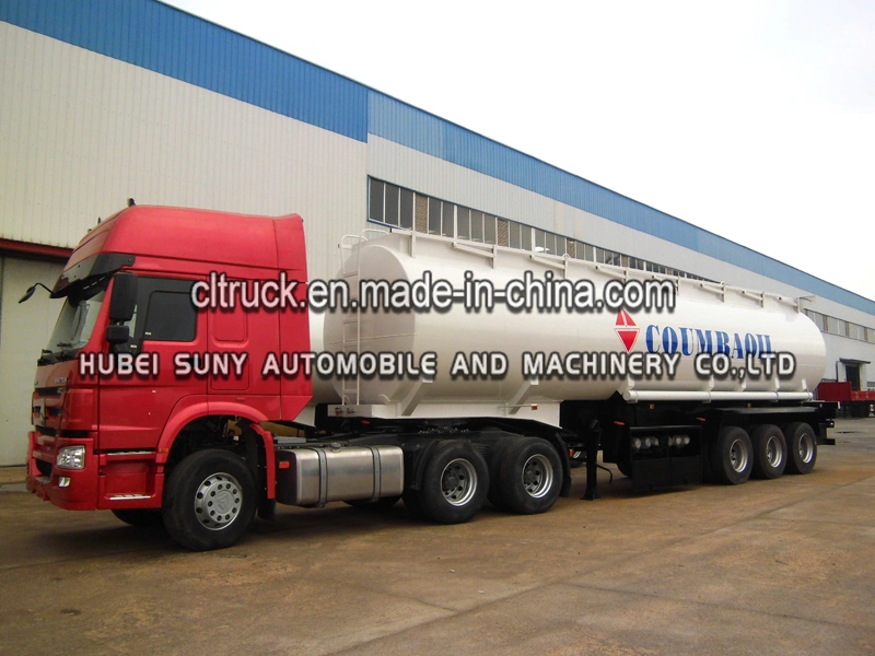 3 Axles Stainless Steel 50000 Liters Crude Oil Tanker Semi Trailer