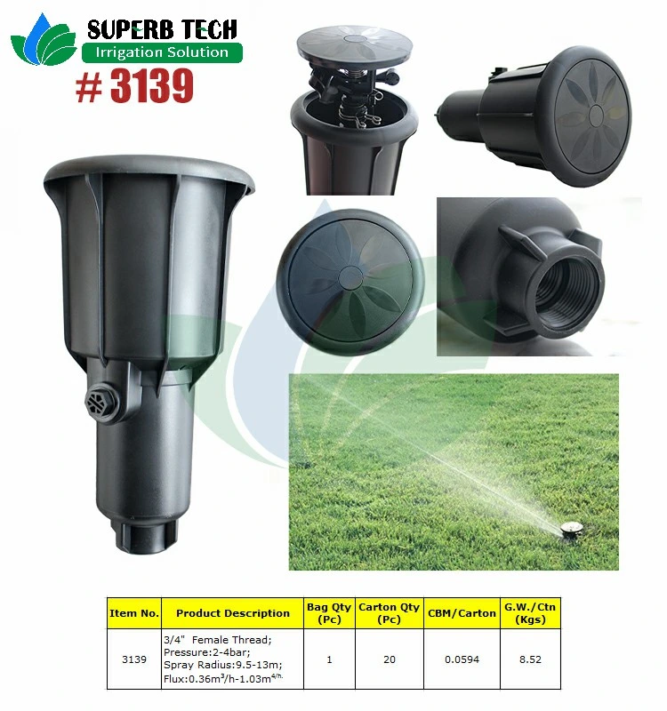 Factory Supply High Quality Long Range Pop up Sprinkler for Garden Irrigation