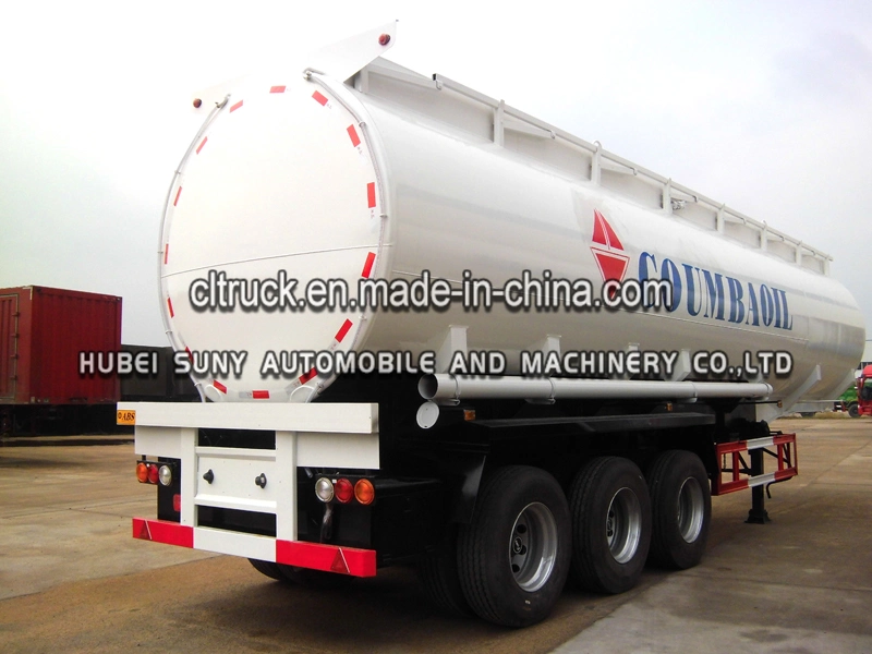 3 Axles Stainless Steel 50000 Liters Crude Oil Tanker Semi Trailer