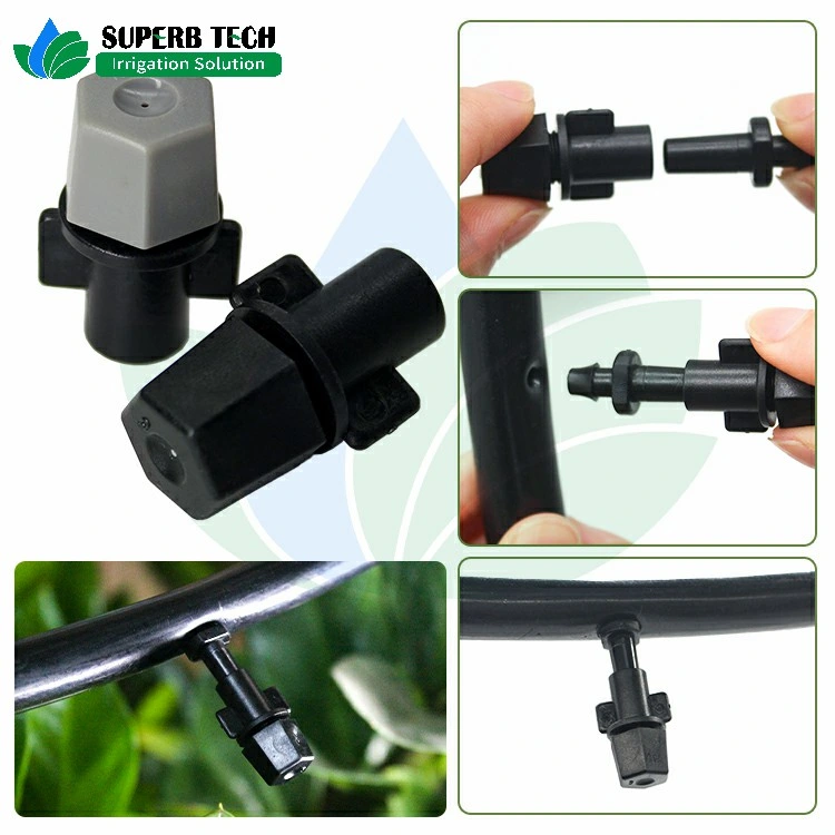 Garden Mist Spray Industrial Cooling Dust Removal Agricultural Spray Atomizing Single-Hole Plastic Microsprinkler