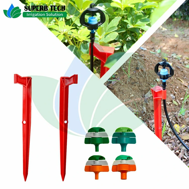 Red Plastic Clip Stake for Micro Sprinkler Garden Lawn Irrigation Accessory