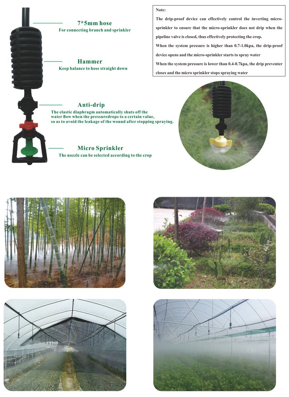 Durable High-Quality Upside Down Kits for Micro Sprinkler