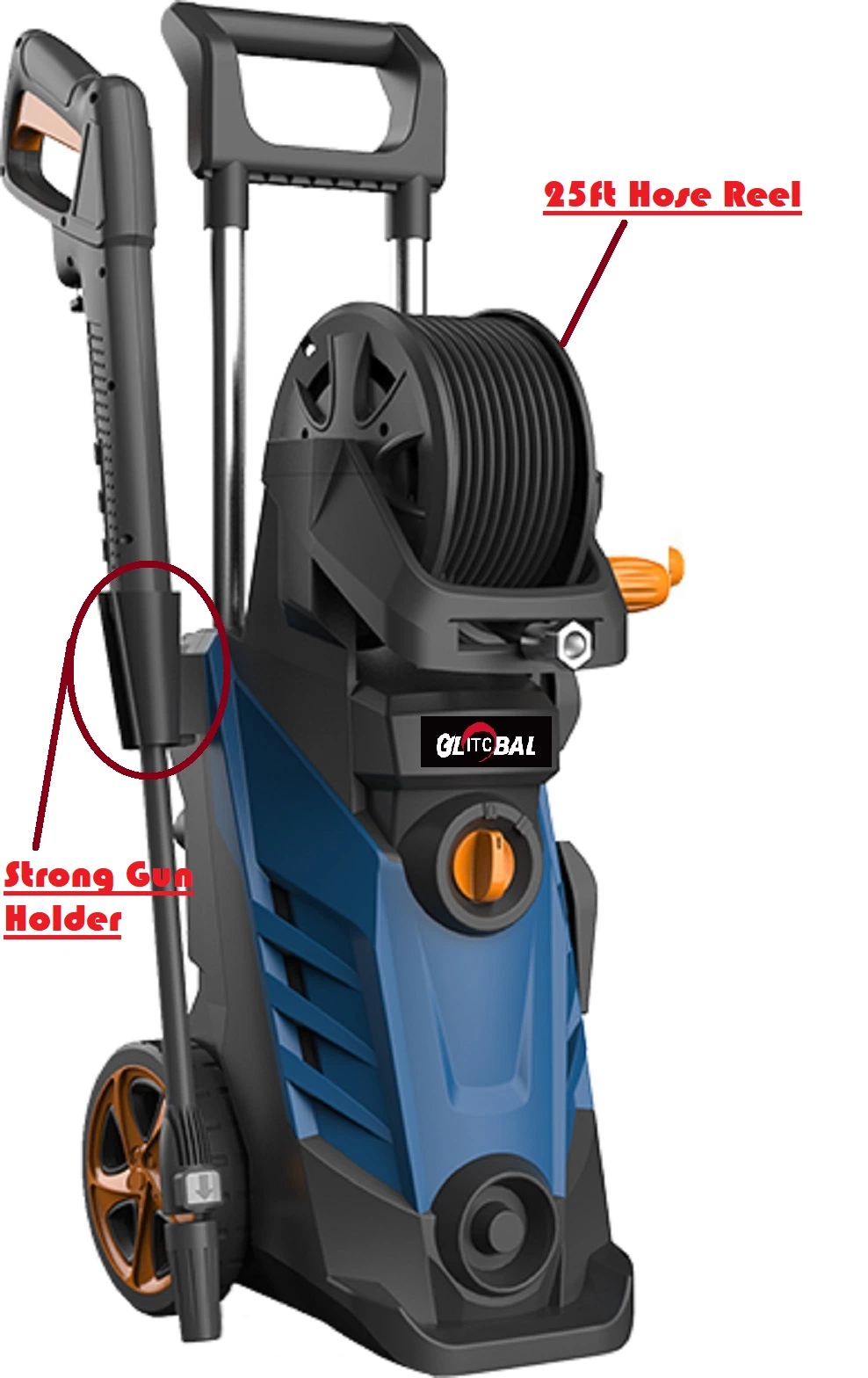 1800W Electric High Pressure Washer with Hose Reel Power Tool