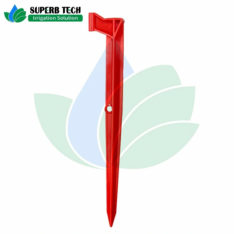 Red Plastic Clip Stake for Micro Sprinkler Garden Lawn Irrigation Accessory