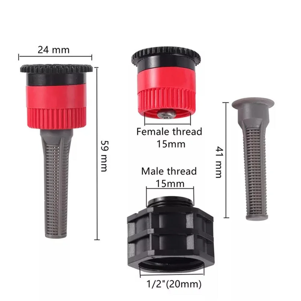 1/2 Inch Micro Atomization Scattering Nozzle 0~360 Degree Adjustable Garden Lawn Irrigation Nozzles for Pop up Sprinkler