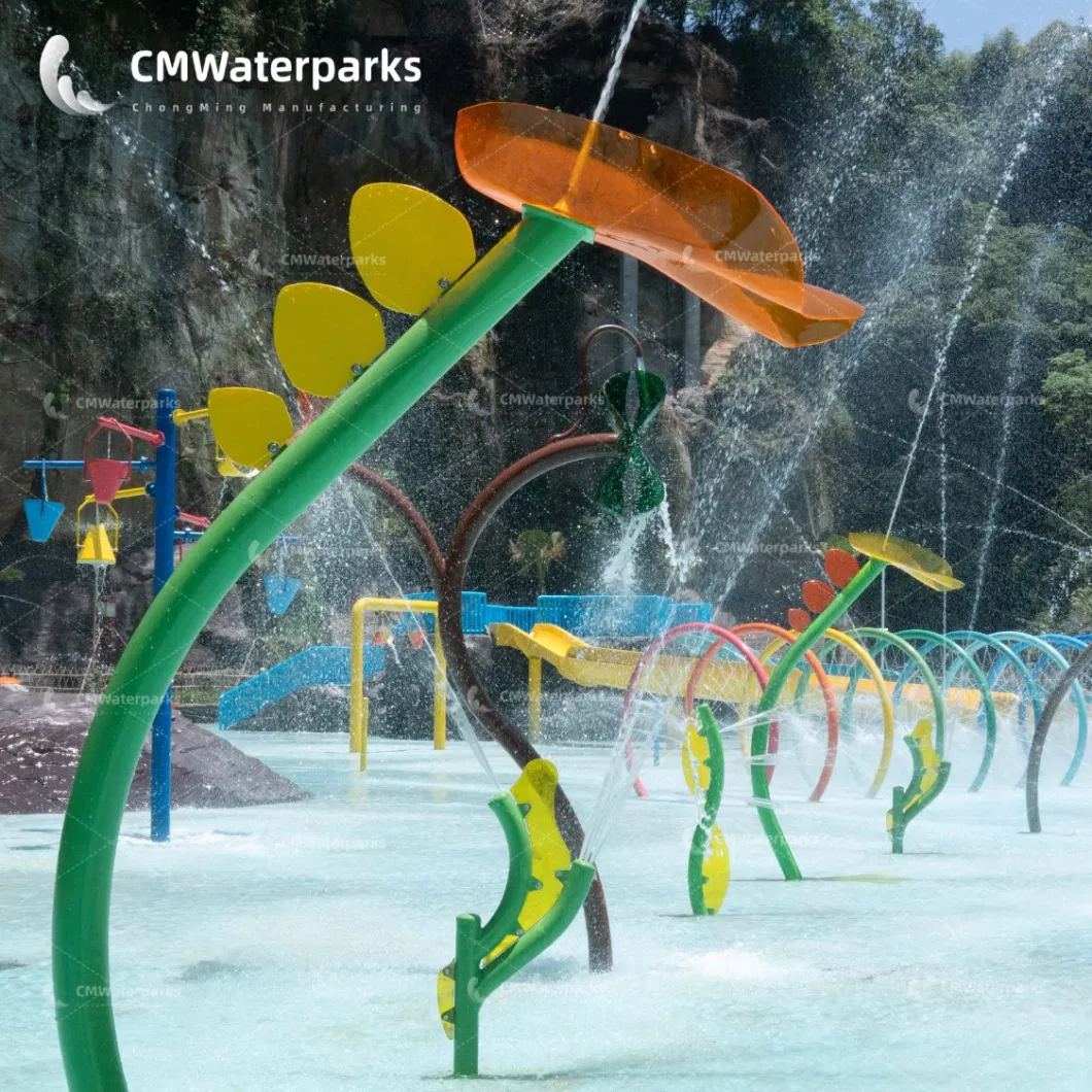 Beautiful Flower Water Slide Pads Water Popup Sprinkler for Outdoor Public Playground