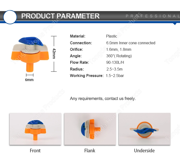 Greenhouse Hanging Micro-Spray Refraction Atomization Cooling Sprinkler Garden Upside-Down Micro-Nozzle