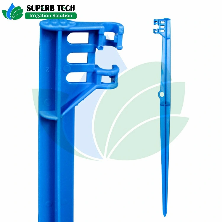 Durable Plastic Blue Clip Stake for Irrigation Micro Sprayer Sprinkler Connector