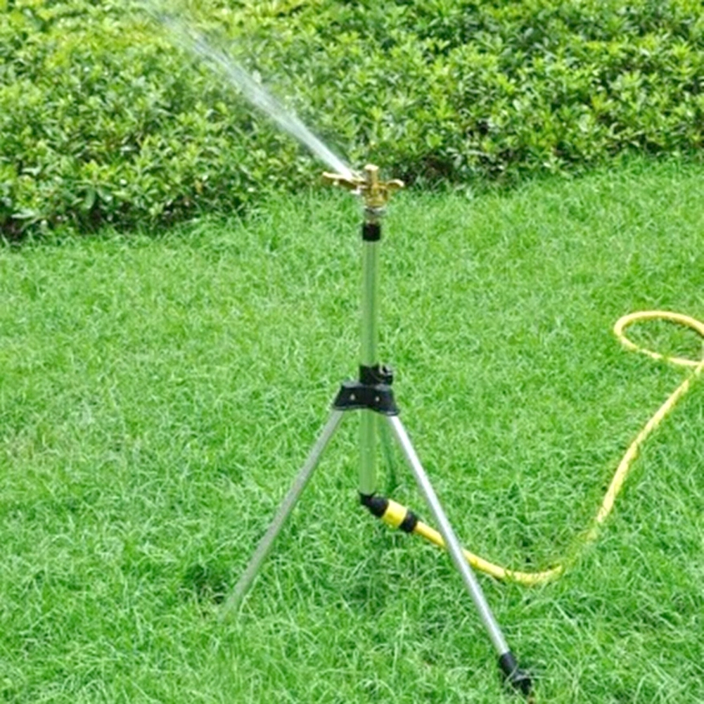 Nozzle Sprinkler Pulsating Telescopic Watering Lawn Garden Irrigation 1/2&quot; Female Thread Connector Tripod with Quick Connector