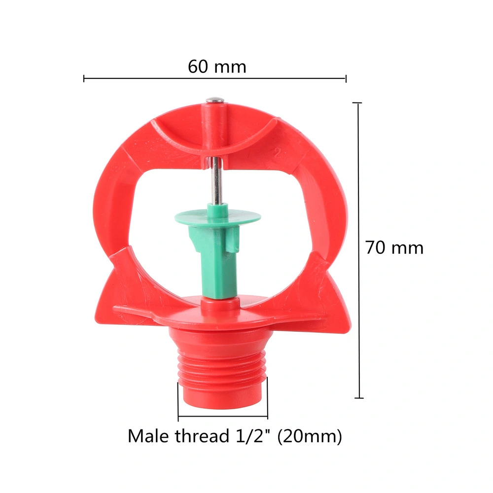 1/2 Inch Male Thread 360 Degree Rotating Refraction Nozzle Micro Sprinkler for Agriculture Greenhouse Lawn Irrigation