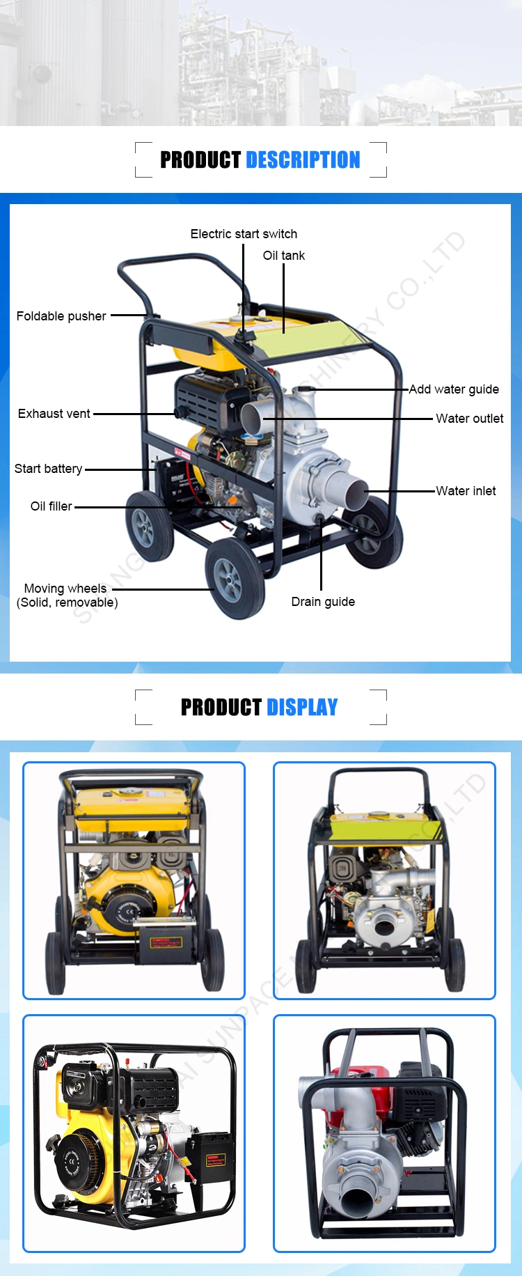 4 Inch Air Cooled Electric Irrigation Diesel Water Pump