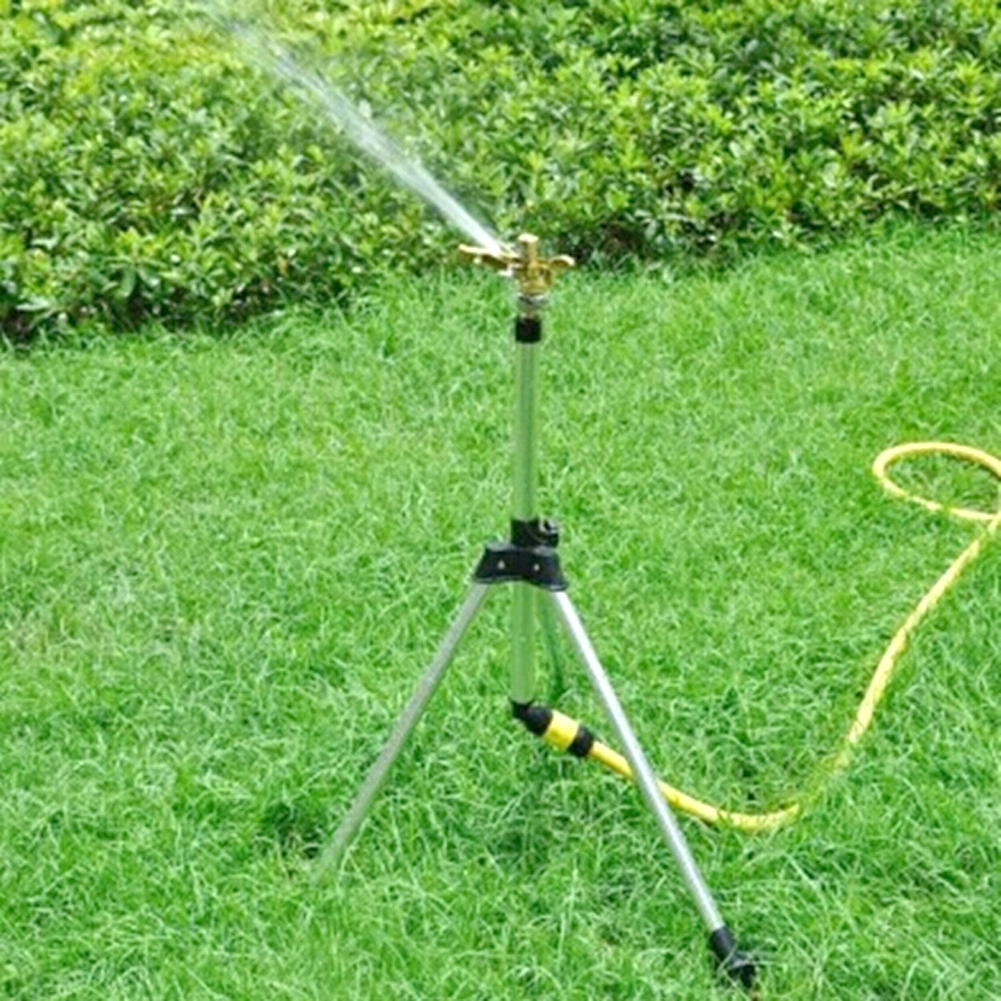 Sprinkler Pulsating Telescopic Watering Lawn Garden 1/2&quot; Female Thread Tripod Impulse with Quick Connector