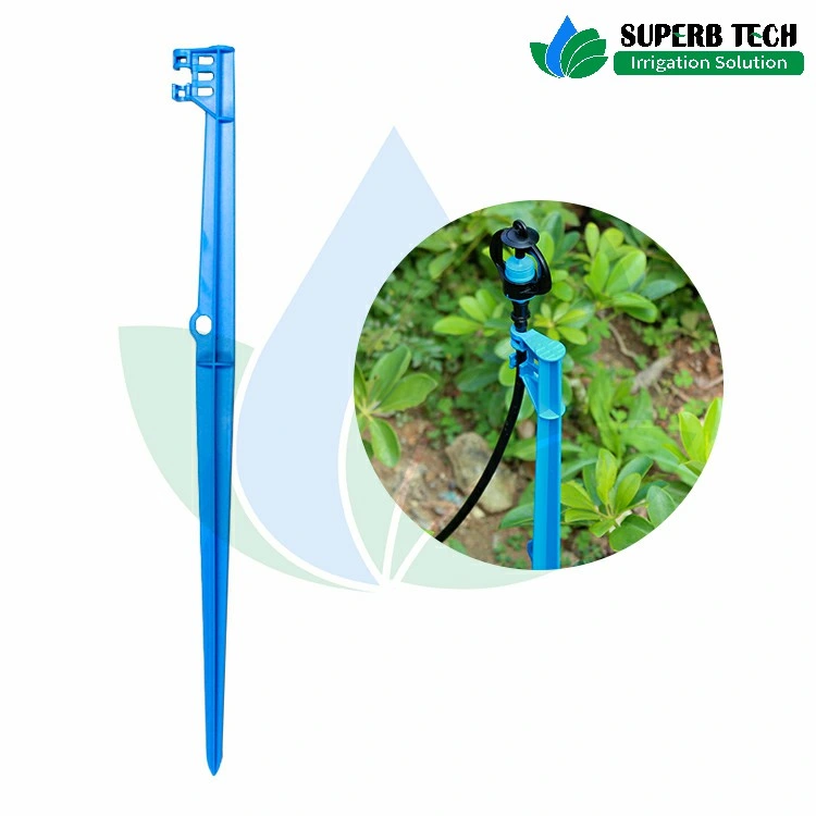 Durable Plastic Blue Clip Stake for Irrigation Micro Sprayer Sprinkler Connector