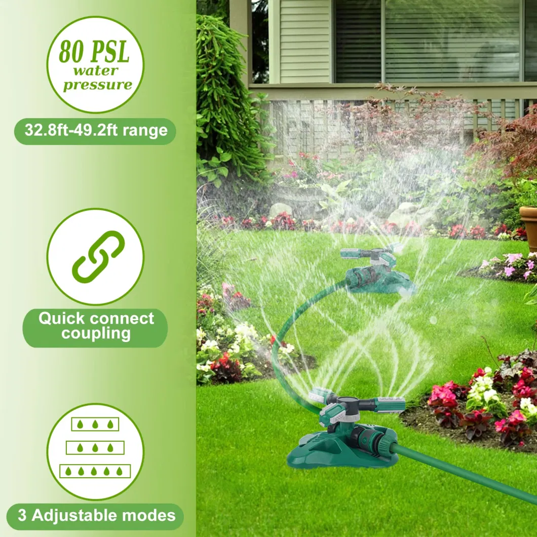 New Design Automatic 360 Degree Rotating Irrigation Grass Hose Yard Garden Sprinkler