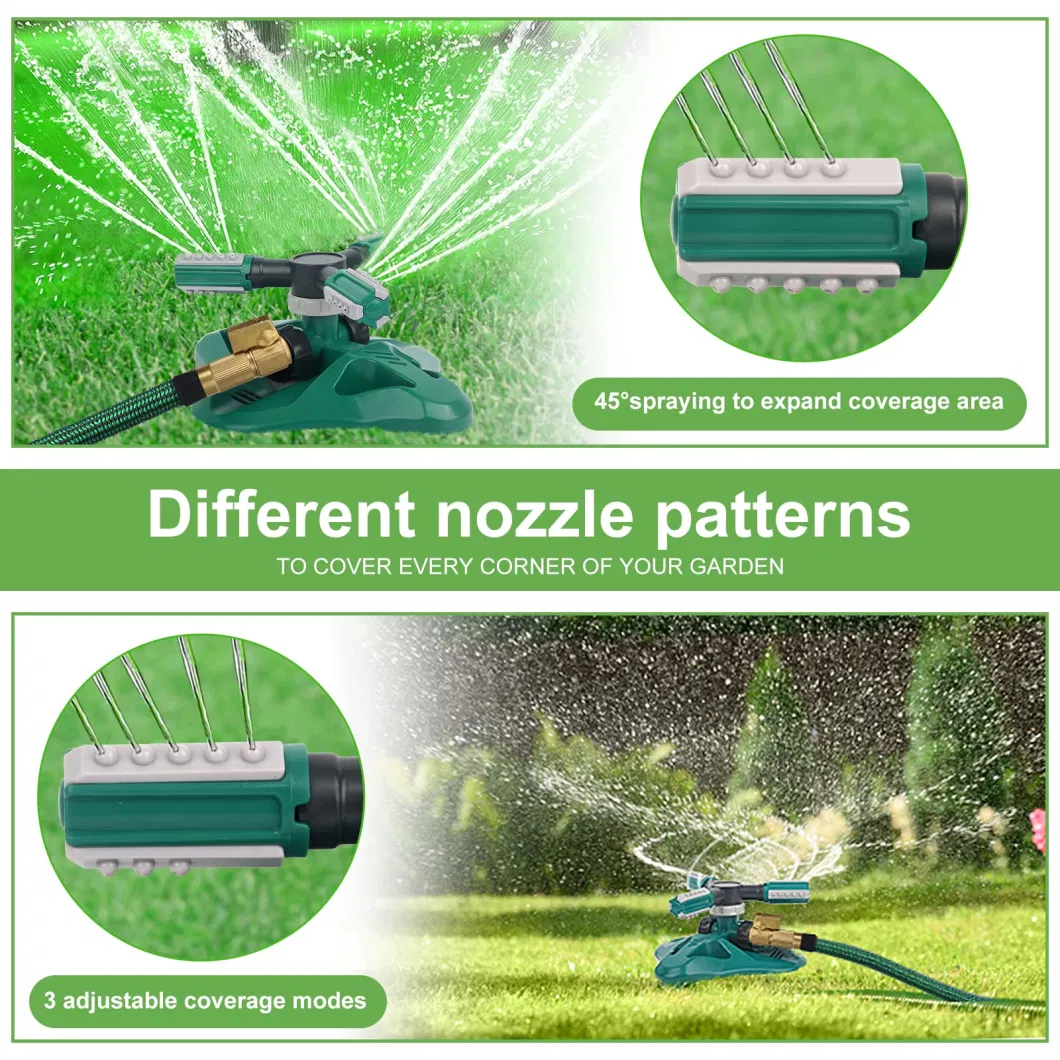 New Design Automatic 360 Degree Rotating Irrigation Grass Hose Yard Garden Sprinkler